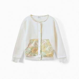 Ss21: Girls' Fleece and Liberty Sweatshirt milk white