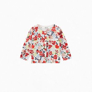 Ss21: PRINTED CARDIGAN NATURAL WHITE