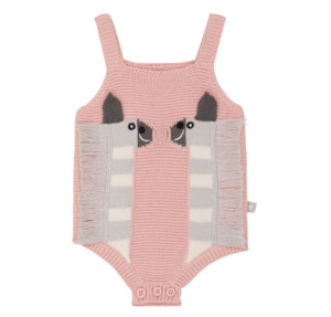 Baby cotton and wool bodysuit