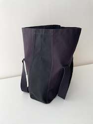 Bags: SECOND Roll Down Heavy Canvas Bag, Black, Mismatched panels