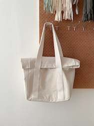 SAMPLE Roll Down Heavy Canvas Bag, Natural Canvas