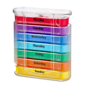 Weekly 7 Day Pill Organizer Four Times-a-Day