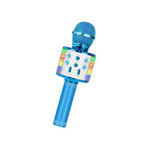 Karaoke Microphone with Bluetooth & LED Lights-Blue