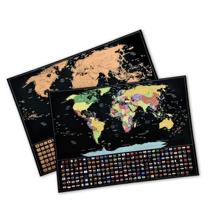 Scratch Off Map of The World with Accessories Set