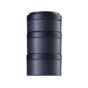 Clearance: Twist and Lock Protein Pill Supplements Storage Jars-Black