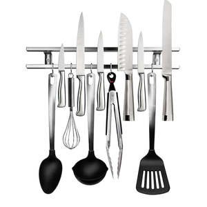 Dish Racks: Dual Rail Kitchen Magnetic Knife Holder Rack