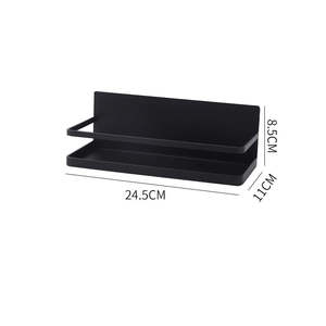 Magnetic Metal Kitchen Fridge Spice Rack-Black