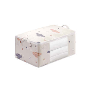 2Pack 75L Jumbo Zippered Storage Bag for Closet-Beige