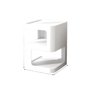 Side Coffee Table: Modern Creative Design Bedside Table-White