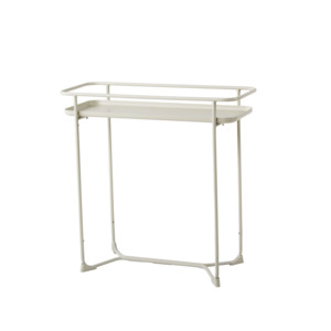 Modern Loft Metal Side Table Flower Stand Rectangle-White