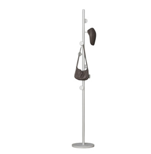 Garment Racks 1: Coat Rack with Round Marble Base-White