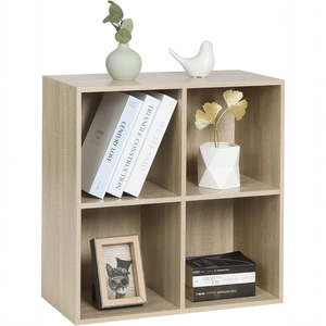 Book Wine Organiser 1: 4 Cubes Storage Bookcase Organizer