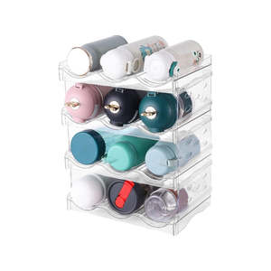 Book Wine Organiser 1: 4 Tier 12 Containers Tumbler Water Bottle Organizer