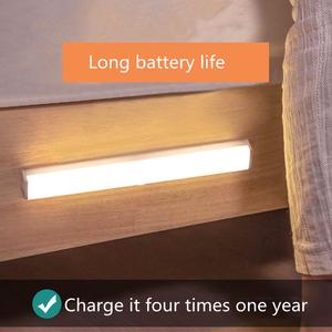 Sensor Night Light Lamp: 32CM Rechargeable Motion Sensor Night Light Cabinet Light-Warm White