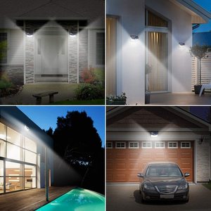 Sensor Night Light Lamp: 208 LED 3 Mode Motion Solar Outdoor Wall Light