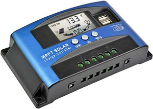 Solar Light: 30A MPPT Solar Charge Controller with LCD Display Dual USB