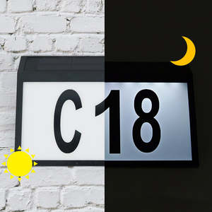 Solar Light: Outdoor Solar LED House Numbers Large Display Light