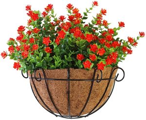 2 Pack Iron Wall Hanging Half Round Planters Basket 25cm