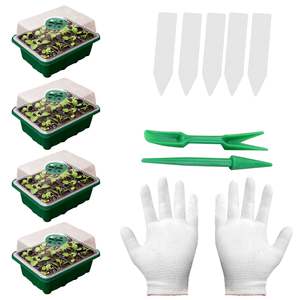 Seed Starter Kit: 4-Pack Seed Starter Tray Seedling Starter Kits