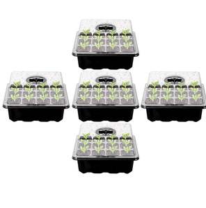 Seed Starter Kit: 5 Packs 12 Cells Seed Starter Tray Seed Starter Kit