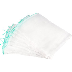 Plant Protection: 40Pcs Fruit Protection Nylon Mesh Net Bags with Drawstring-L