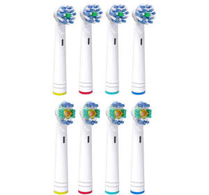 Toothbrush Heads Replacement: 8pcs Clean Brush Heads for Oral B-Whiten & Crossaction Mix