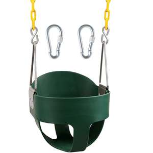 Swings: Full Bucket Toddler Swing with Coated Chains