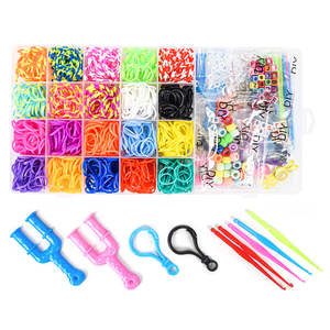1100Pcs Rubber Band Refill Bracelet Making Kit in 23 Colors