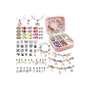 66Pcs Charm Bracelet Making Kit for Girls-Rainbow