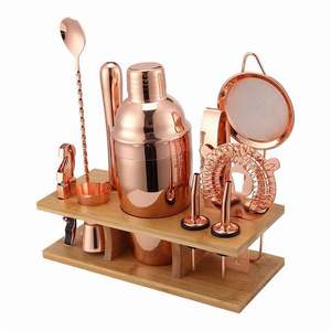 Party Supplies: 11 Pcs Premium 550ml Cocktail Shaker Set Bartender Kit-RoseGold