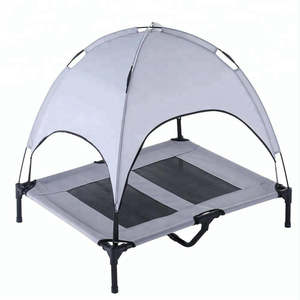 Elevated Outdoor Dog Bed with Canopy-L