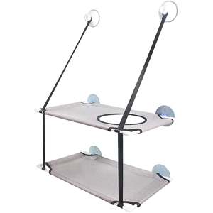 Cat Tree Toy: Double Layer Suction Cup Cat Window Perch Hammock