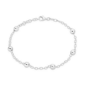Products: Sterling Silver Cable Chain and Ball Bracelet