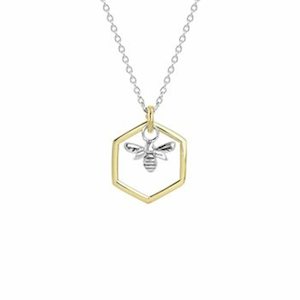 Products: Honey Bee Necklace (Luck) – Silver & Gold Plated