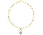 Products: Gold Bracelet with Diamond set Charm