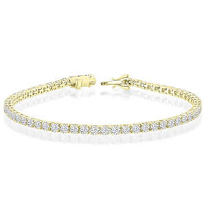 Products: 10k Yellow Gold Lab Grown Diamond Tennis Bracelet