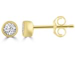 Products: Gold Diamond Solitaire Studs