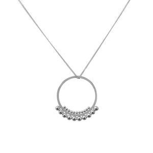 Products: Sterling Silver Ballas Double Row Bead Necklace