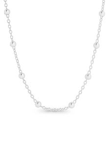 Sterling Silver Cable Chain and Ball Necklace
