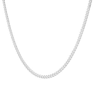 Silver Chain Flat Bevelled Diamond Cut Curb Chain