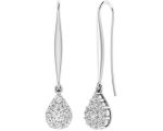 White Gold Teardrop Earrings