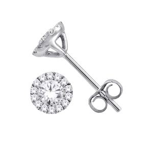 14ct WG diamond studs