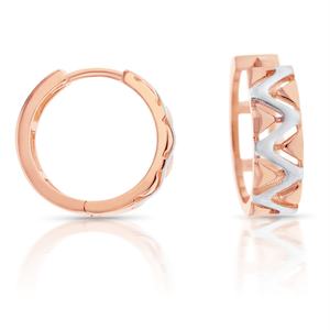 9ct Huggie Zigzag Earrings
