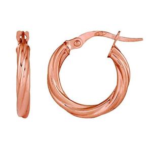 9ct rg 10mm twist hoop earrings
