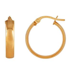 Gold Oval Hoops