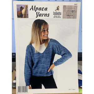 Llama: 2441 Casual Sweater Knitting Pattern using two yarns