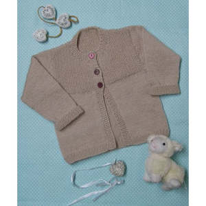 Countrywide Yarns: Moss Stitch Cardigan 4ply Pattern 6 month to 2 years
