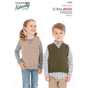 K344 Child's Vest DK Knitting Pattern (2 -8 years)