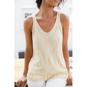 808 Tallow Textured A-Line Singlet Top 8ply DK Pattern