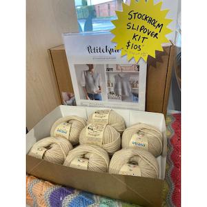 Stockholm Slipover Knitting Yarn Kit Sizes up to XL